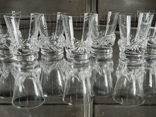 Daum France 12 Verres Gobelet Cristal Modèle Sorcy Signé French Glass