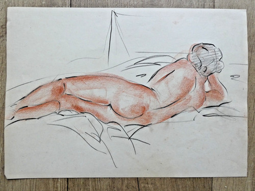 Dessin ancien nu - dessin, (circa