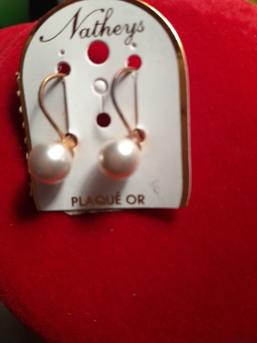 Dormeuses plaqué perles - plaqué,