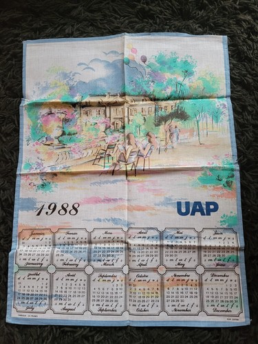 Torchon calendrier 1988 - torchon/calendrier, uap