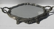 Ancien grand plateau miroir