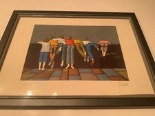 Lithographie Pinard "Bello" signée Parfait État 35 Cm * 25 Cm Parfait État