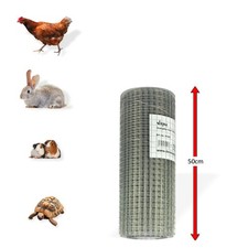 Grillage galvanisé à maille carrée 19 mm 0,5 x 20 m D31223