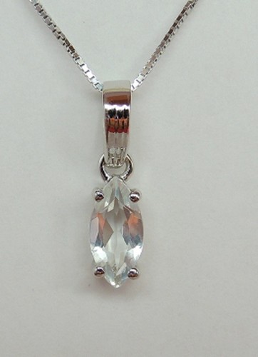 Topaze blanche pendentif - topaze,