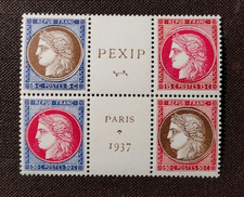 1937 France  Bloc de 4 timbres PEXIP PARIS Neuf T.B.E.