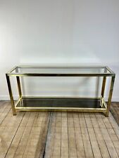 Console Willy RIZZO en métal chromé et laiton doré 1970'S