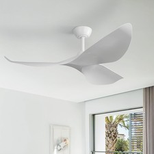 Lames ABS blanches 132cm Ventilateur de plafond Pas de lumière avec télécommande