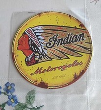 INDIAN MOTORCYCLE  Plaque métal  ♠  rétro vintage moto ➤ 20 cm