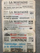 journal "LA MONTAGNE " CLERMONT-FD THIERS AMBERT collector Naissance