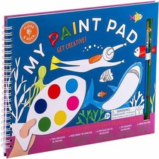 Floss & Rock Deep Sea Kids My Painting Pad Set met 8 afbeeldingen, 8 schilderpal