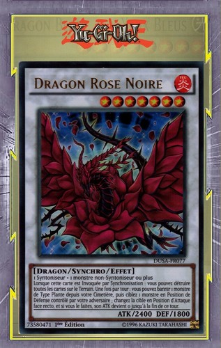 Dragon rose noire dusa fr077 - rose, dusa-fr077