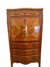 Secrétaire Et 2 Tables De Chevet En Bois De Rose