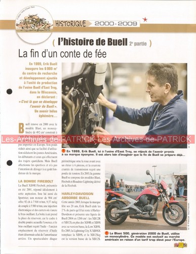 Buell historique 2000 2009 - buell, à
