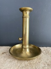 Bougeoir Chandelier Ancien en Laiton Avec Coupelle Système de Relevage Bougie