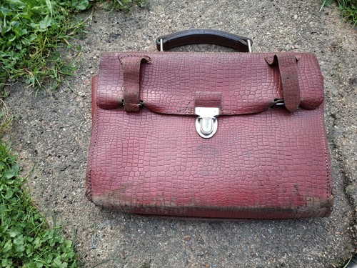 Cartable enfant ancien - ancien, cuir