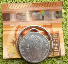 ELOI PERNET PINCE A BILLET 5 FRANCS NAPOLEON 3 1868 BB .ARGENT MASSIF.SUPERBE  !