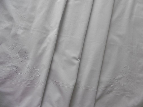 Drap rétro brodé largeur - , et