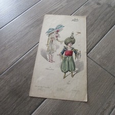 GRANDE GRAVURE 1900 LE BAL MASQUE TURC TURQUIE MODE ORIGINAL EDITION