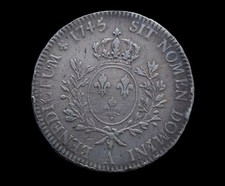 Rare LOUIS XV, Écu Aux Branches D'olivier 1745/4A Paris 1er Semestre 47977ex