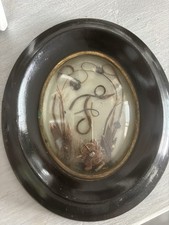 2 Ancien Petit Cadre Reliquaire Cheveux XIXème Antique 19th Napoléon III