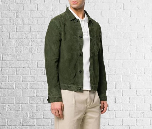 Veste boutonnée cuir - veste,