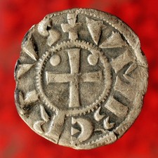 SAVOIE HUMBERT II 1080-1103 DENIER MONNAIE RARE COMTE UMBERTO MONETA CASA SAVOIA
