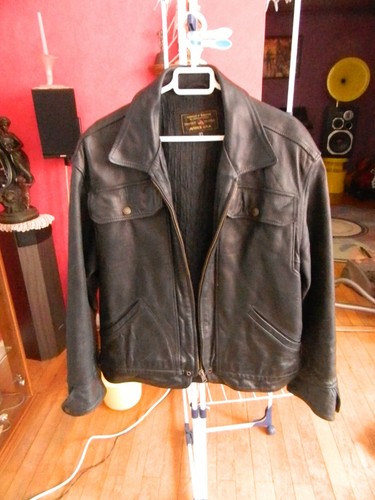 Blouson cuir avirex vintage - cuir,