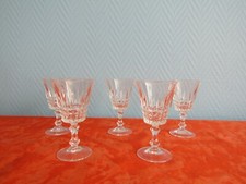5 verres à liqueur cristal
