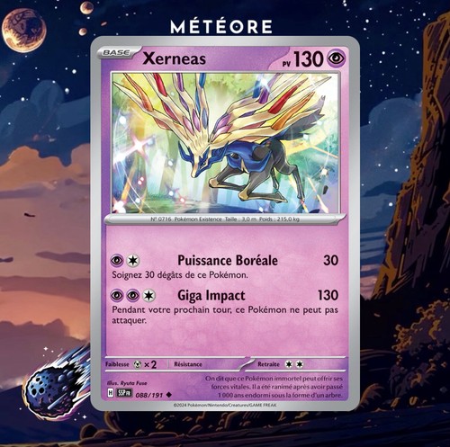 Carte pokémon xerneas 088 - carte, 088/191