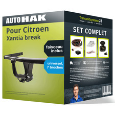 Attelage pour Citroen Xantia break 95- col de cygne Auto Hak + Faisceau u. 7 br.