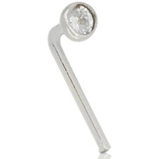 Piercing Nez Zircone Or Blanc