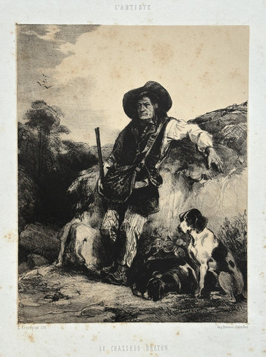 Chasseur breton lithographie - breton,