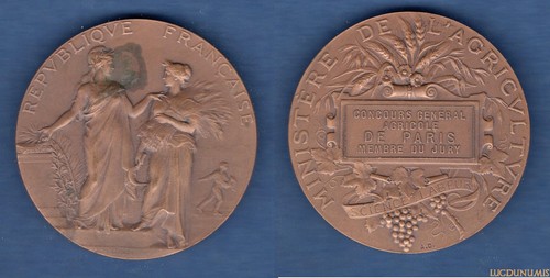 Médaille concours agricole - -,