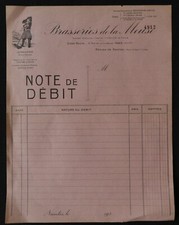 Facture NANTES 1930 Brasserie