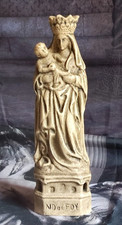 STATUE SAINTE VIERGE MARIE NOTRE DAME DE FOY EN PLATRE ANTIQUE VIRGIN MARY