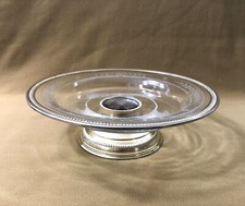 PAUL FOUCARD guéridon / compotier cristal et vermeil MINERVE argent massif Coupe