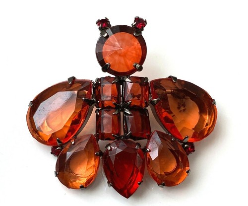 Grande broche insecte strass - grande,
