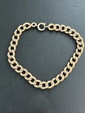 Ancien bracelet Chaine Tank Maille Gourmette Plaquer Or 18k 750 simple