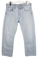 Jeans Levi's 501 Pour Homme W32/~L29* Droit Décoloré À Bouton Bleu