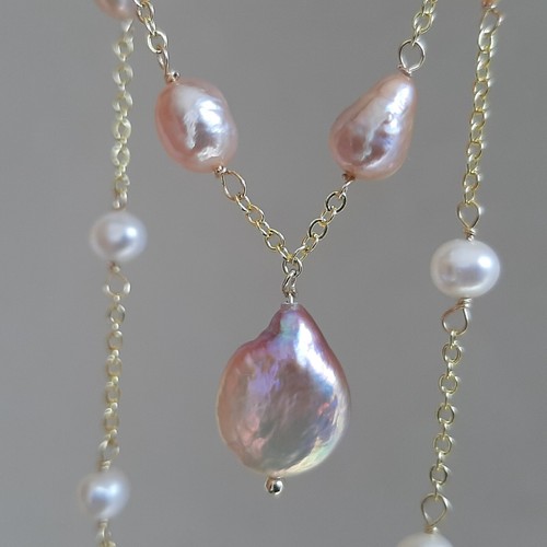 Collier raffiné perles - en,