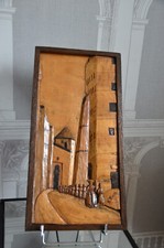 TABLEAU EN BOIS SCULPTE PAR ALBERT AIME OU LOUIS THIAM