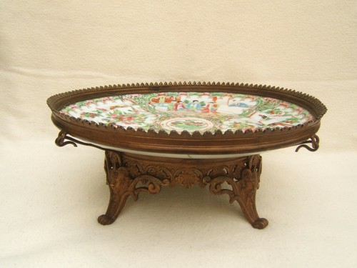 Ancien plat monture bronze - ancien,
