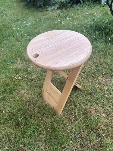 Rare tabouret pliable bois - tabouret,