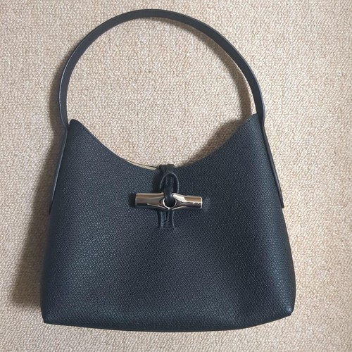 Longchamp roseau handbag black - longchamp,