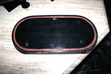 socle bois NIII pour statue pendule globe mariée  grand modèle 48 x 23 cm