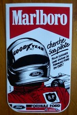AUTOCOLLANT STICKER AUFKLEBER MARLBORO PILOTE SAISON FORMULE FORD 1985 
