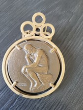 ANCIENNE PINCE  MEDAILLE D'APRES RODIN GUIRAUD ESSO STANDARD S.A.F