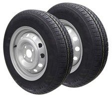 2x Roue Compléte 155 / 80R13 XL 84N 100x4 155 R 13 Pkw Remorque Jante 4Jx13 Pneu