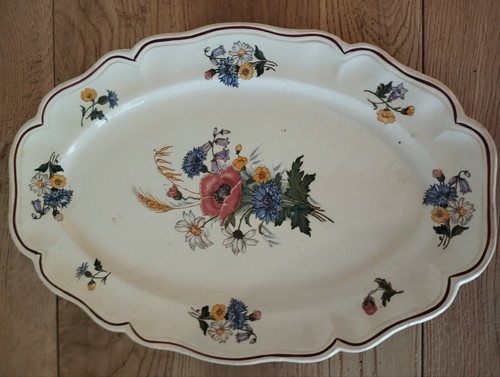 Ancien plat service ovale - ancien, de