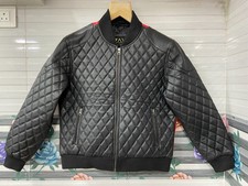 Blouson bomber en cuir